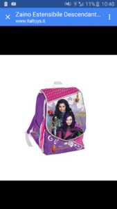Scuola Disney Descendants by Auguri preziosi con gadgets in omaggio.