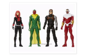 Assortimento personaggi base alti 30 cm.