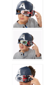 Maschera Captain america interattiva con spara tardi Nerf. Disponibile anche Iron Man