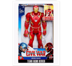 Iron man parlante. Disponibile anche captain america