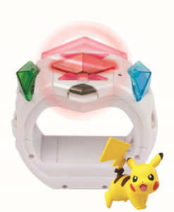 Pokemon Z ring. Un fantastico bracciale abbinato ai giochi pokemon sole e luna.include statuetta di pikachu.